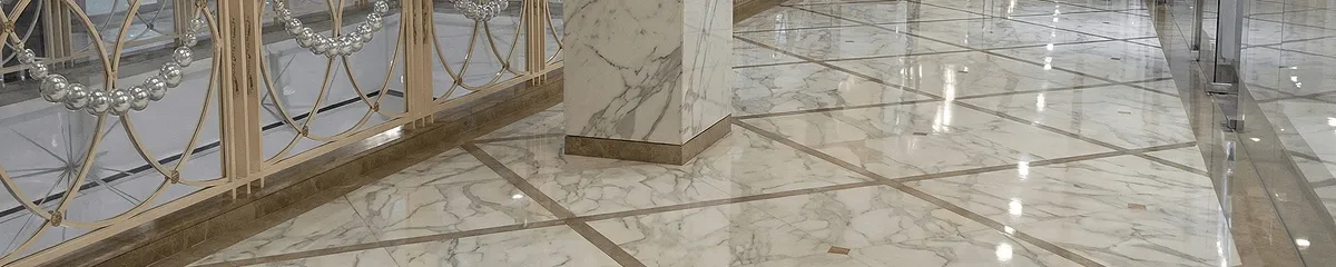 Beautiful marble floor professionally installed in Syracuse, NY